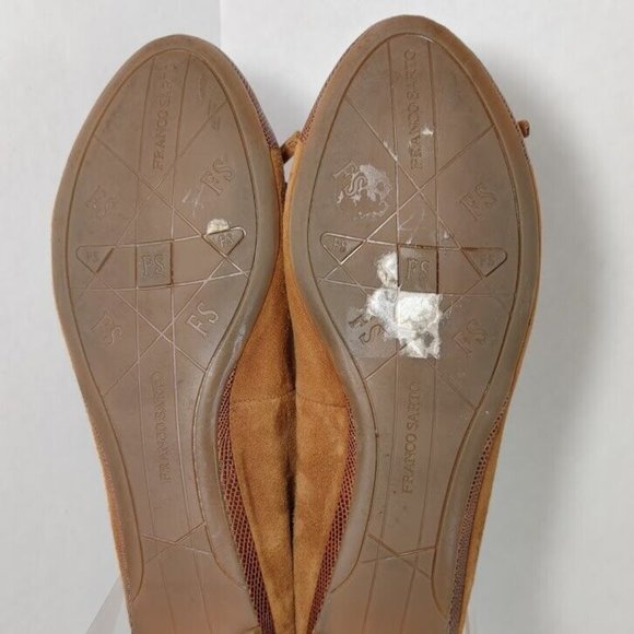 Franco Sarto® Amber™ Capped-Toe Brown Suede Ballet Flats Women's Size US 7.5 - Picture 14 of 16